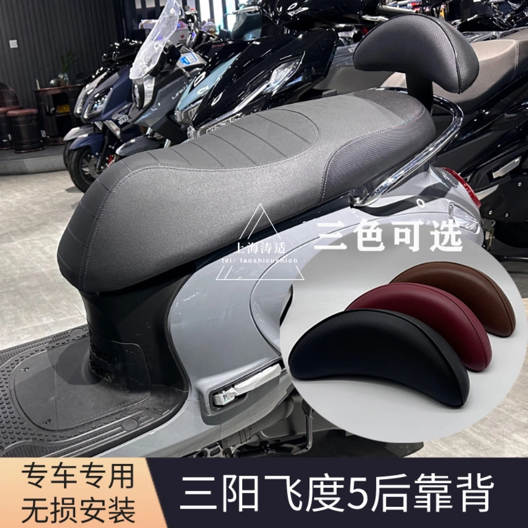 适用于三阳飞度5fiddle150踏板摩托车后靠背大小俩号可选无损安装