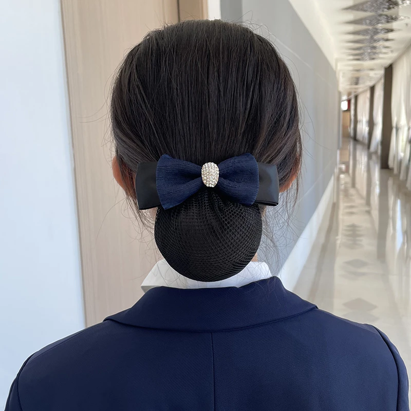 布艺发饰 头花2023新款职业女护士美容师盘发空乘工作头饰发饰