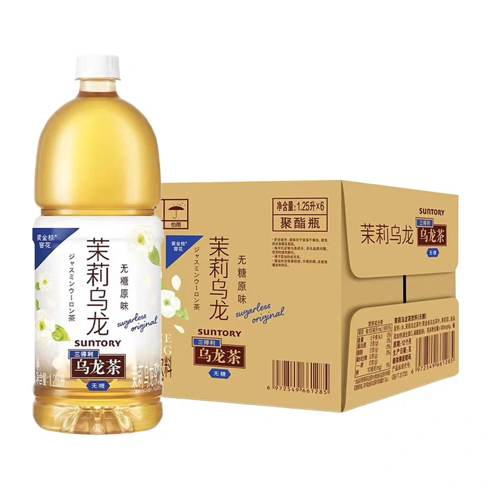 三得利茉莉无糖乌龙茶1.25L家庭分享装0脂0糖0卡饮品花茶高端饮料
