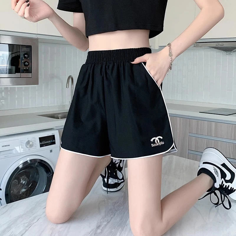 运动短裤女夏季外穿显瘦高腰阔腿薄款宽松休闲跑步冰丝速干热裤子