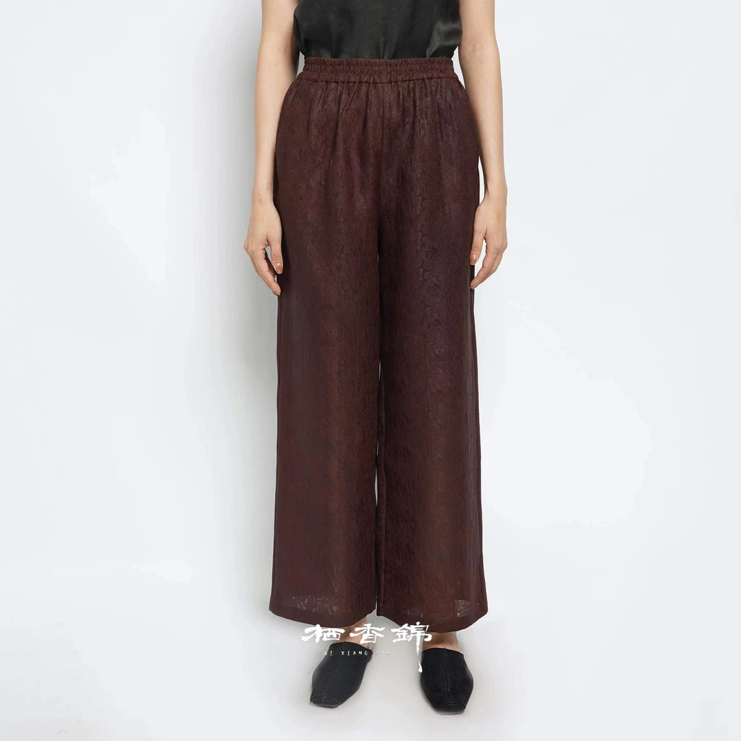 【栖香锦】“五星出东方” 六经绞罗  设计师款 新中式 国风 裤子