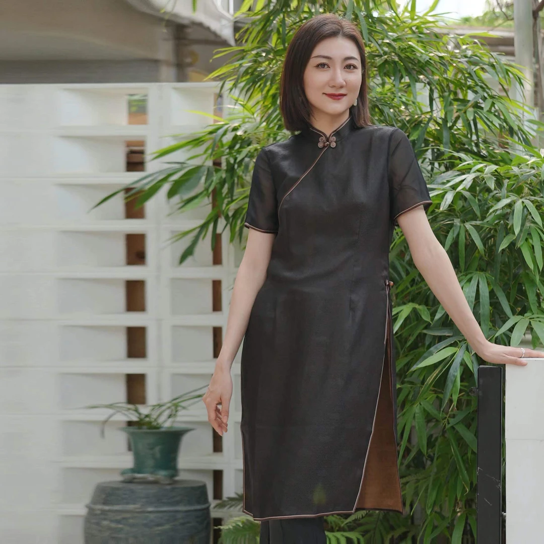 【栖香锦】“滚滚长江东逝水，浪花淘尽英雄”设计师款 连衣裙