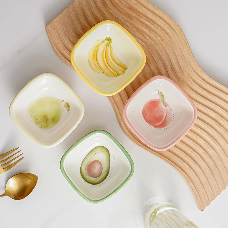 水果小碟子餐具调味碟陶瓷创意家用可爱小吃碟碟蘸酱调料蘸料碟味