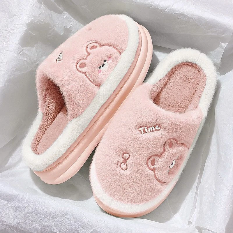 棉拖鞋女士冬季室内家居厚底2023新款防滑保暖毛绒可爱棉拖男冬天