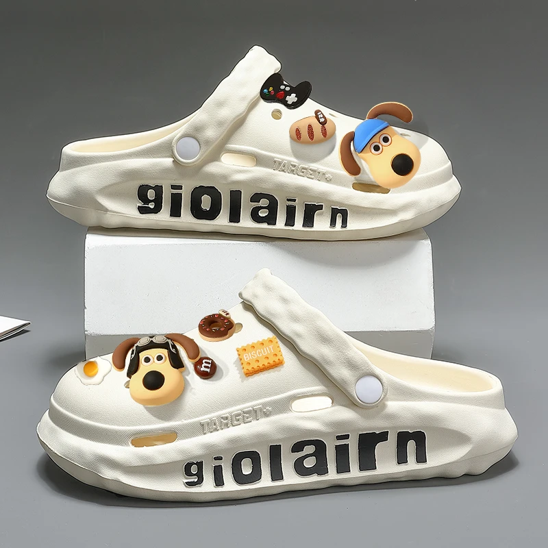 洞洞鞋男款夏季外穿透气镂空防滑厚底2025新款户外沙滩凉拖鞋男士