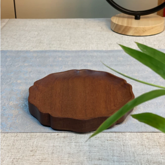 百搭茶盘简约花形实木壶承茶承果盘点心盘隔热垫茶道茶具干泡台