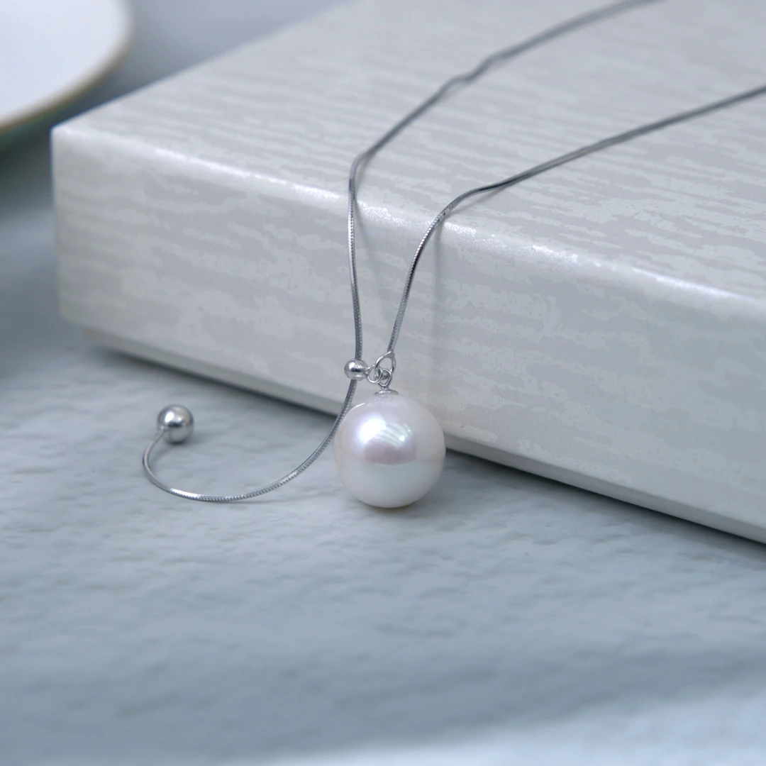 【莞莞专属】【巴黎午后】正圆淡水珍珠Y链吊坠RY8038