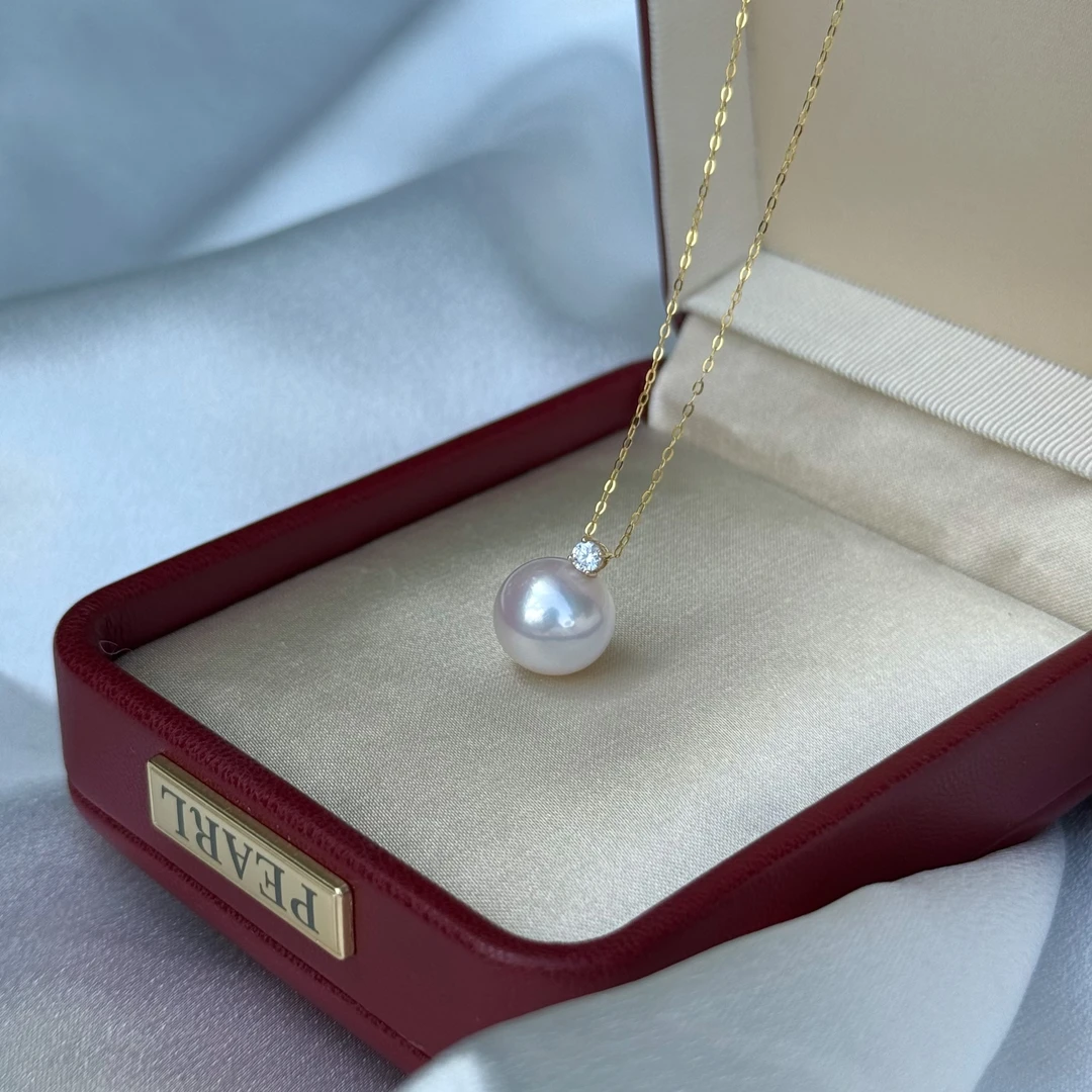 【一一专属】【宫廷佳人】正圆淡水珍珠18k金王菲吊坠RY8117