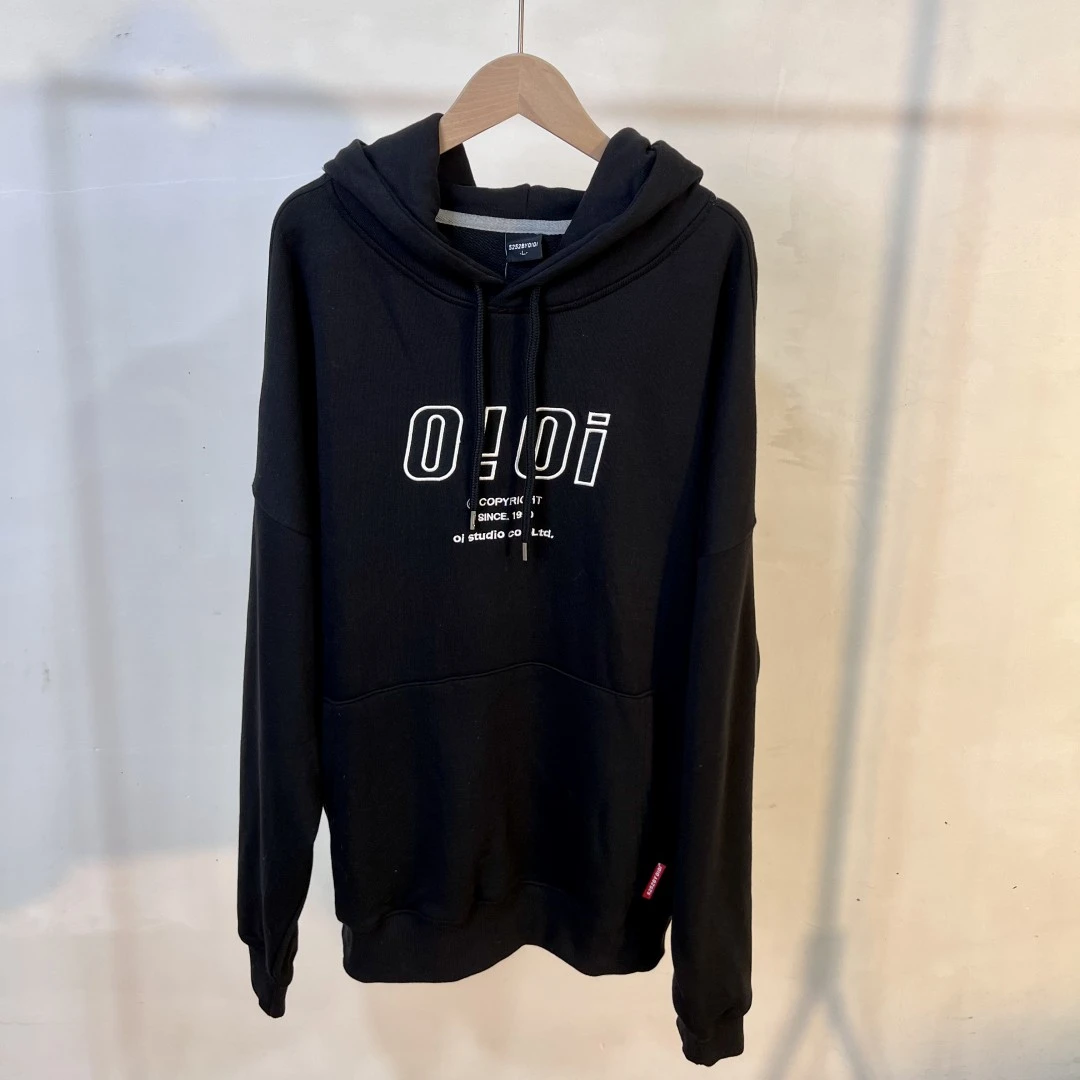 H国卫衣 万针刺绣  男女同款 抽绳连帽长袖柔软棉质宽松休闲套头