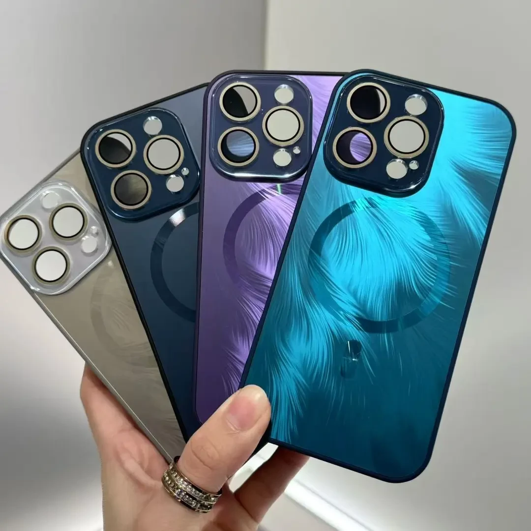 适用苹果16/15/14/13/12护镜纳米磁吸AG羽纱iphone16promax手机壳