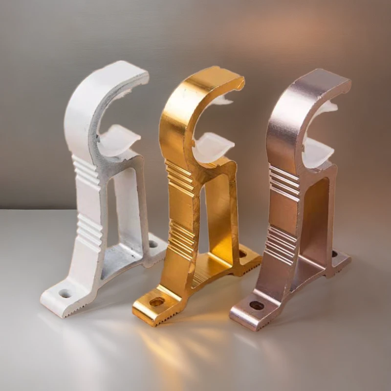 加厚铝合金罗马杆支架窗帘杆支架配件单双支架配件窗帘配件托架