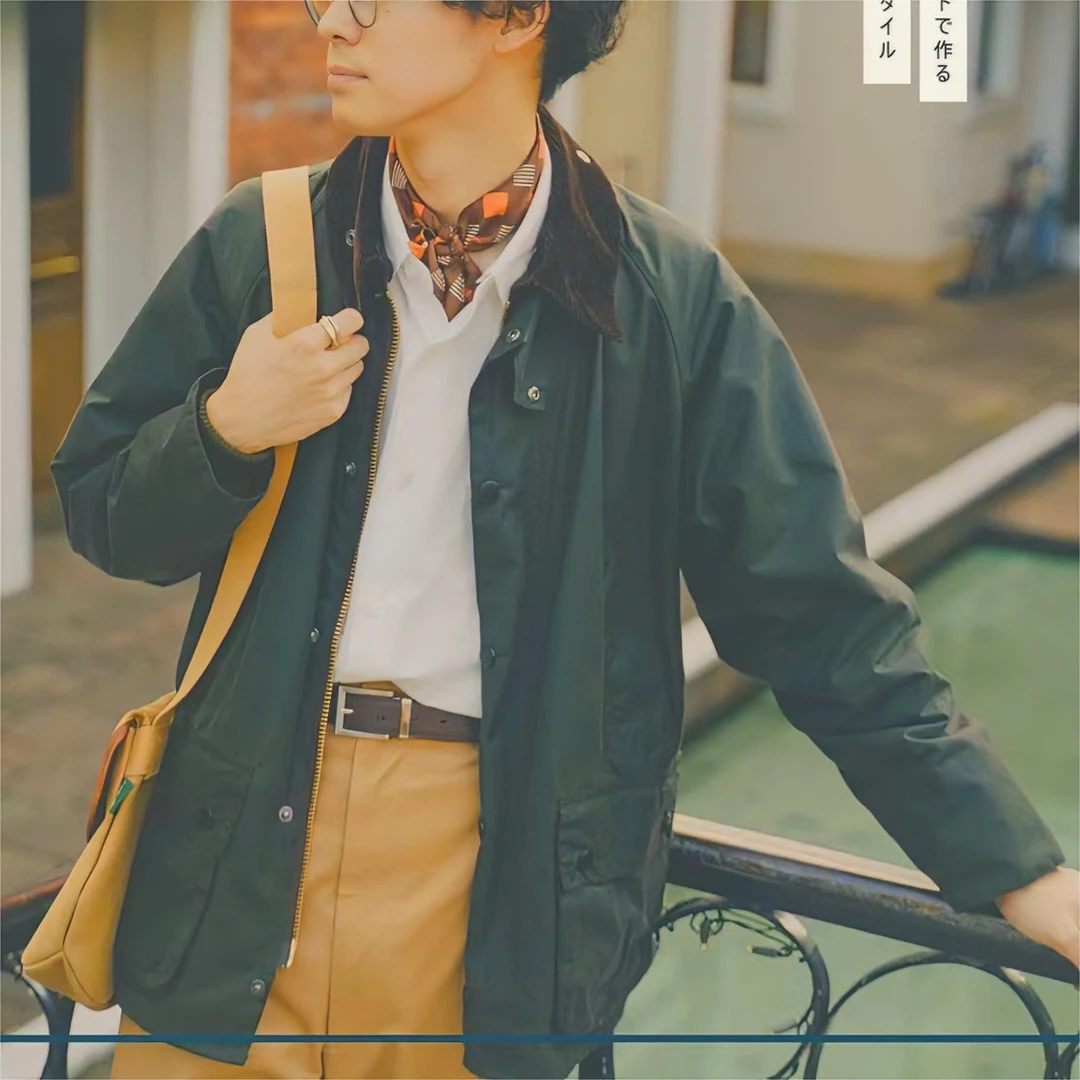 Hawkdk无蜡bedale夹克男士复古修身保暖防风短款风衣外套灯芯绒领