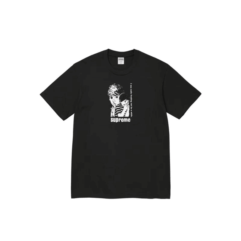 Supreme FW23秋冬系列惊吓头像字母Logo印花圆领短袖T恤 男女同款