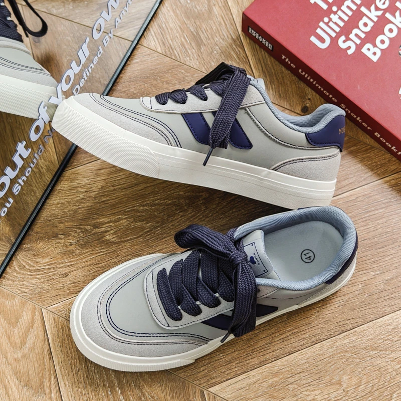 Foamsmile|【开学季】德训男ins新款小众低帮原创板鞋百搭帆布鞋男