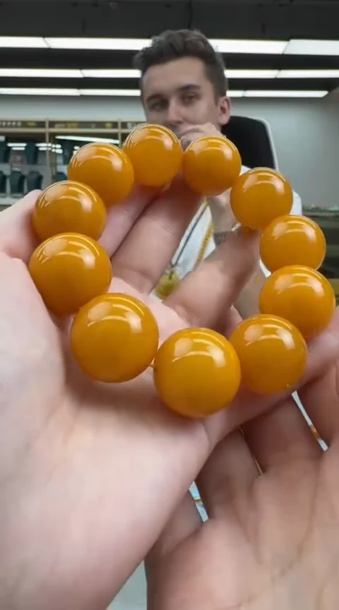 【闪购商品】琥珀手串未镶嵌491秒拍号