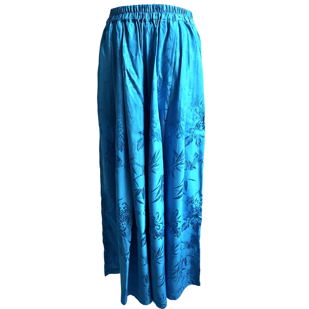 丘美【丝绵裤】休闲春夏印花民族风灯笼裤