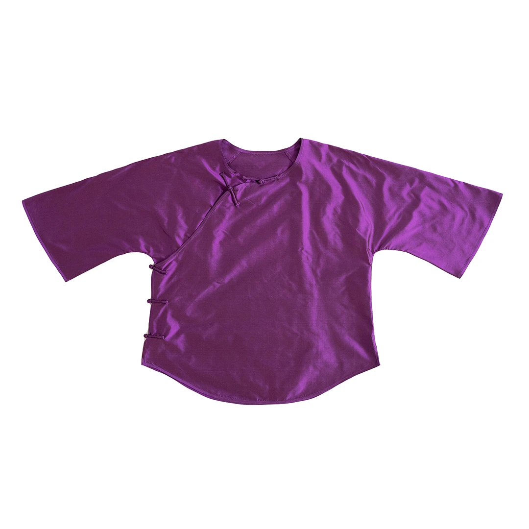 丘美【望江雪】双宫丝复古中国风中式外套传统交领小上衣