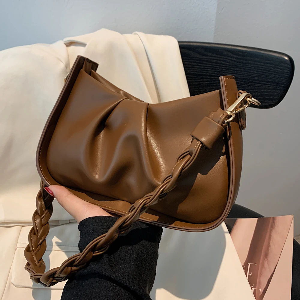 ins小众腋下包春夏包包女百搭褶皱包2024新款潮高级感单肩斜挎包