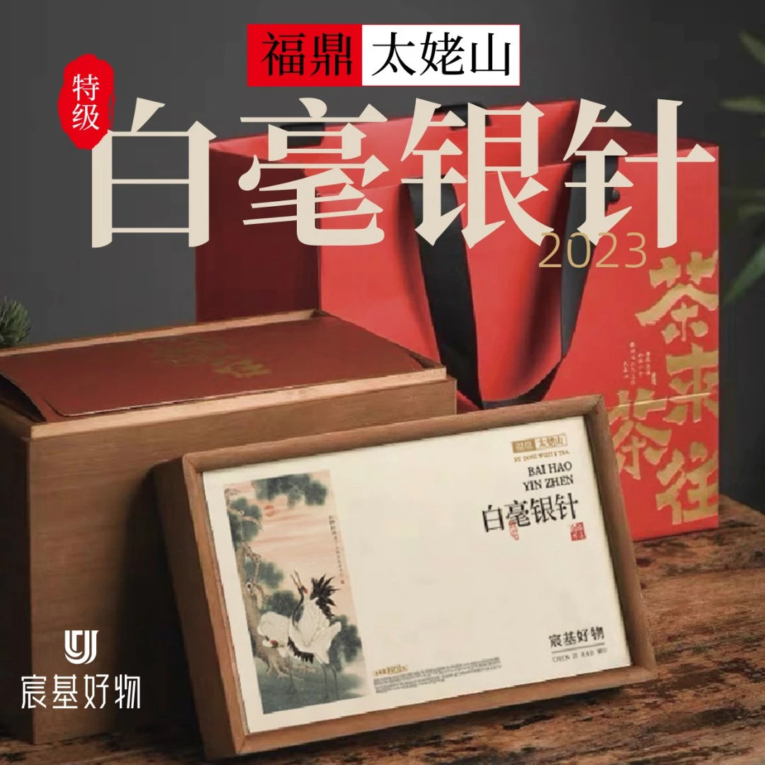 2023年福鼎头采产品冲泡特级白茶太姥山白银毫针250g