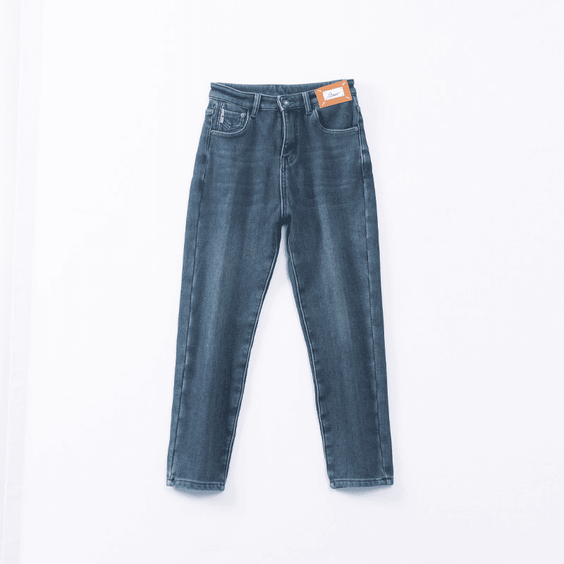 M-81632 冬季新品加绒加厚弹力牛仔裤女
