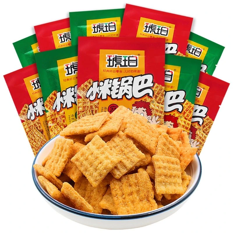 儿时怀旧琥珀小米锅巴膨化小零食8090后怀旧小零食