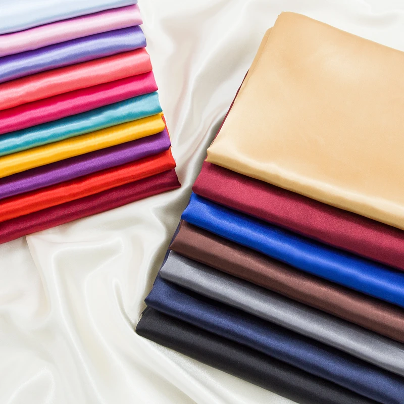 绸缎布料仿真丝色丁绸子红绸布礼盒内衬家居装饰娃娃衣服发夹面料