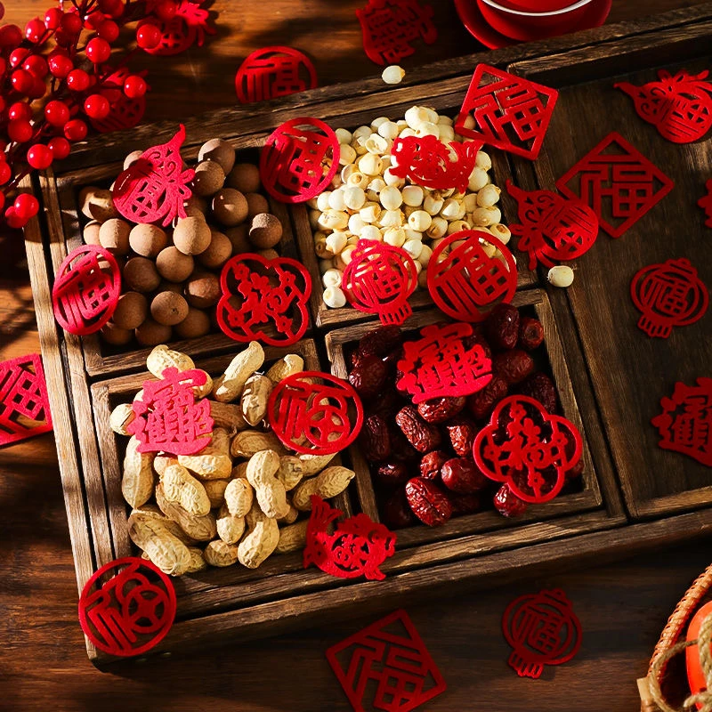 【30个装】乔迁新居装饰福字挂件2025迷你福字绒布搬家入宅布置