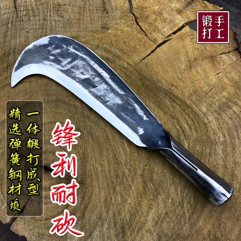 手工锻打砍柴刀农用砍竹砍树老式柴刀砍材砍木坎刀户外开路劈柴刀