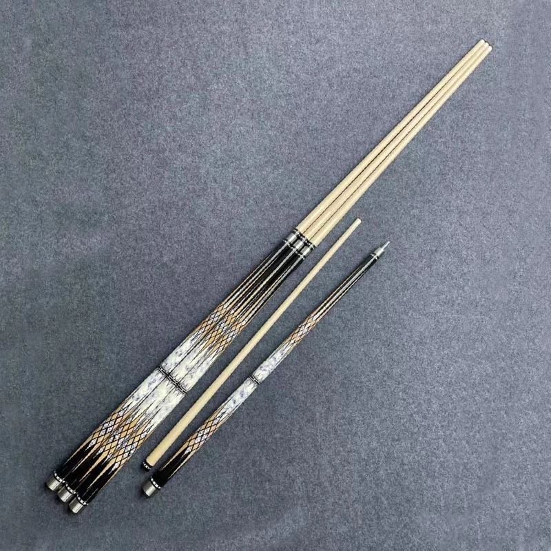 白灵台球杆12.5mm枫木九球大头杆1/2分体杆中式八球黑八杆