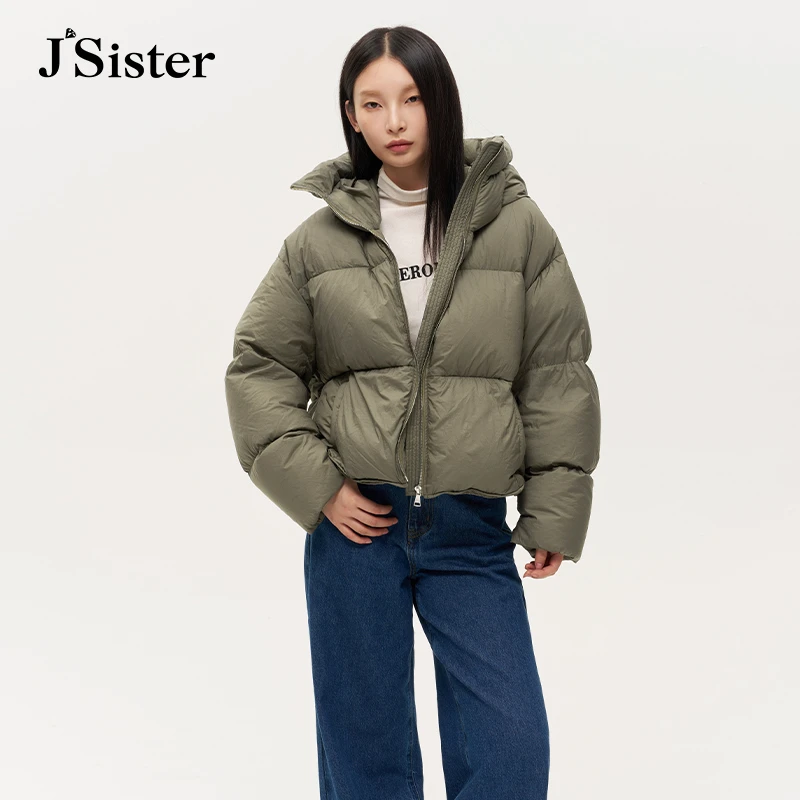 jsister冬季新款羽绒服JS女装时尚短款通勤穿搭时尚休闲羽绒服女