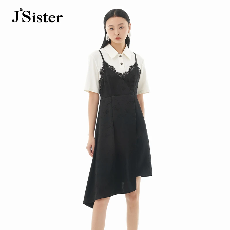 jsister夏季新品连衣裙 JS女装时尚气质休闲设计感通勤风