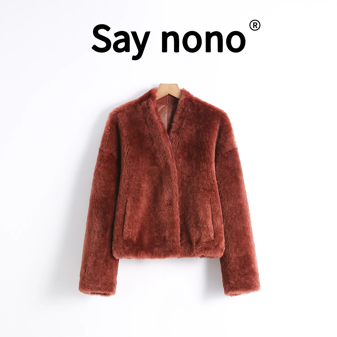 懒猫nono│Saynono 洛曼＿南非美丽奴皮毛一体皮草外套/LQ24320