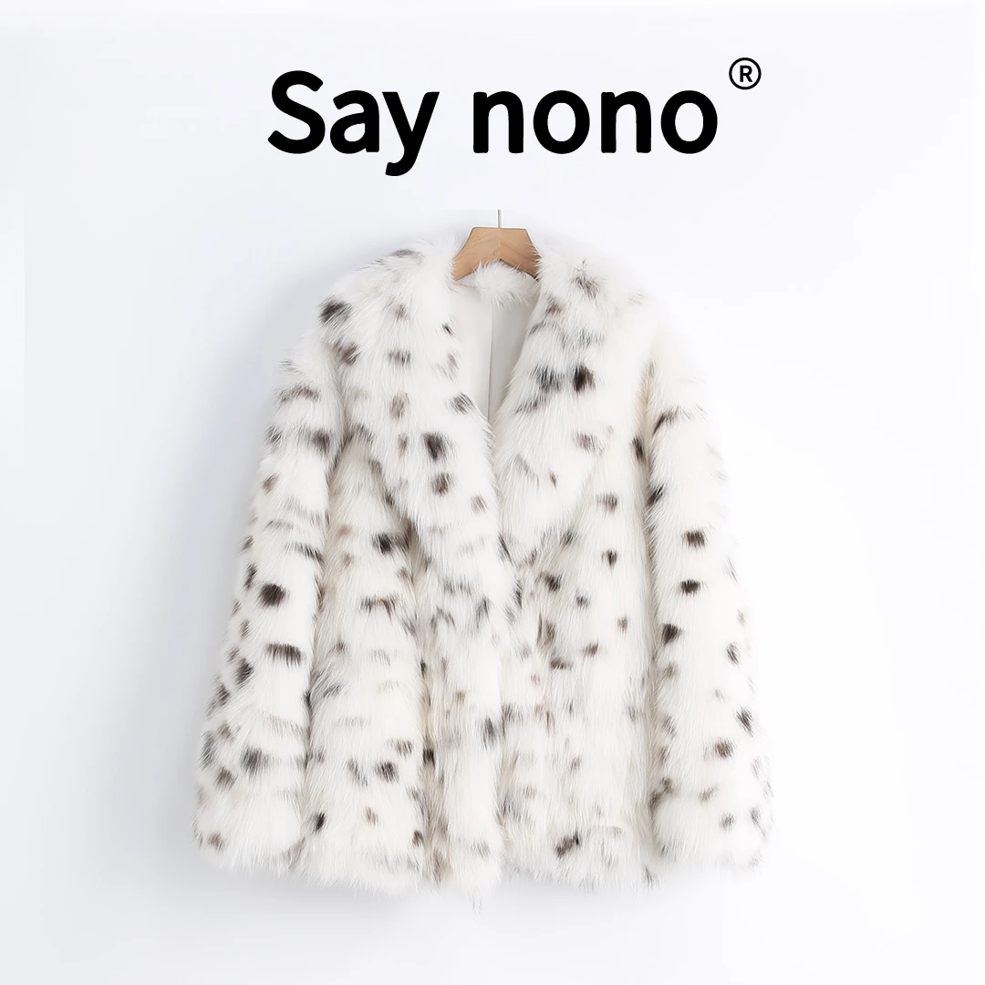 懒猫nono│Saynono 匠心工艺＿狐狸毛翻领短外套女 /MLL92