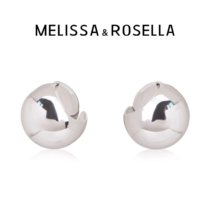MELISSA&ROSELLA 铜合金耳饰 华尔兹圆球耳钉百搭高级耳饰法式