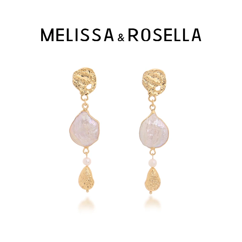 MELISSA&ROSELLA 铜合金耳饰 气质百搭小众法式简约耳环复古优雅