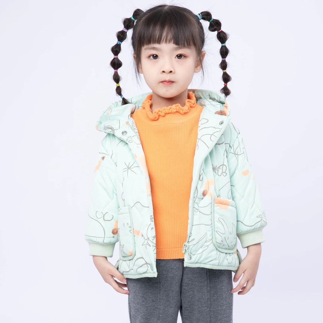 女童冬款印花棉服9142609