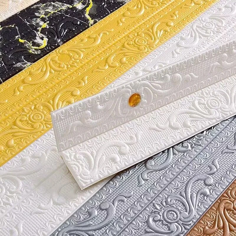3D立体腰线自粘顶角线墙贴阴阳角线踢脚线背景墙边框线条防水防潮