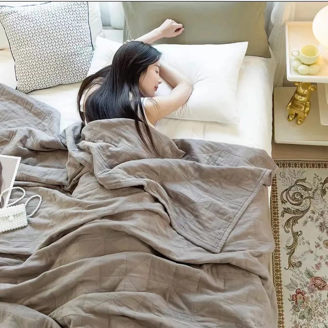 【素生活-风车】日系无印侘寂风极简超柔纯棉亲肤床盖秋冬家居