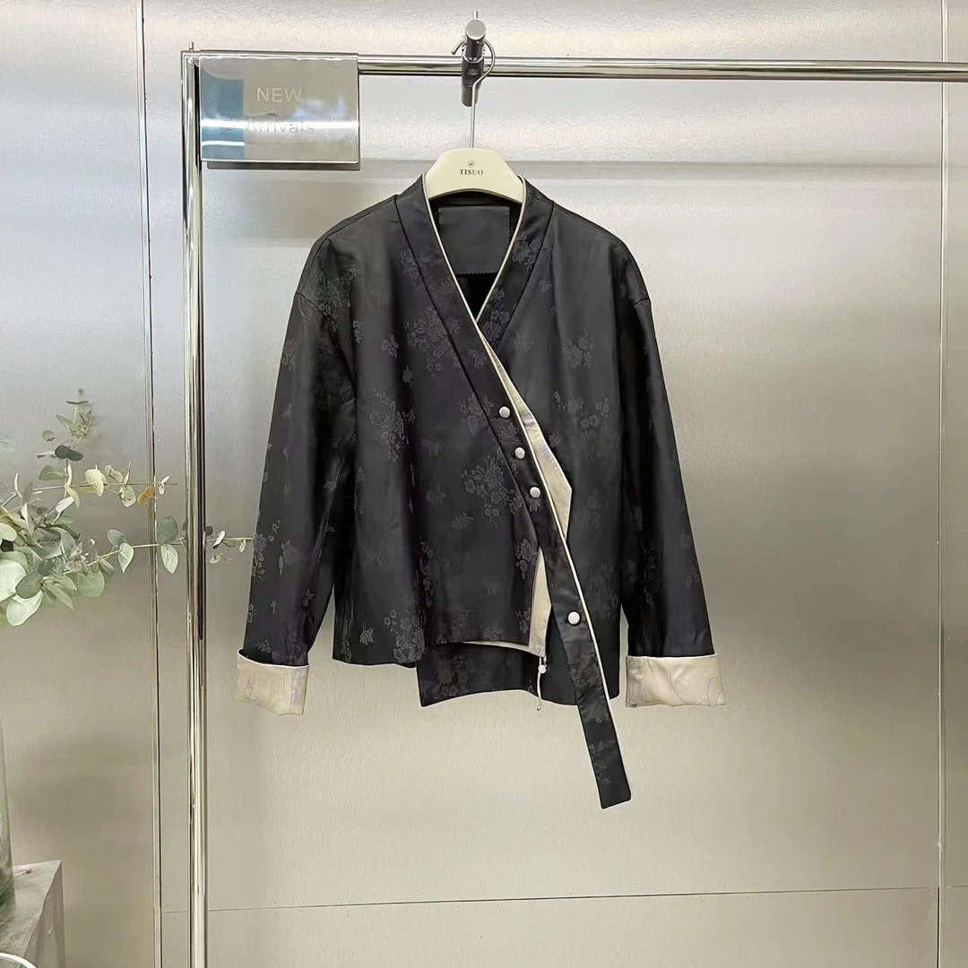 TISUO/绨索品牌中国风绵羊皮上衣 TS209032