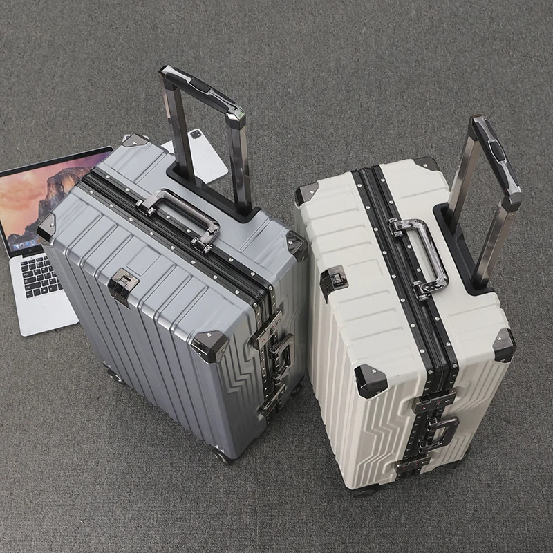 ASNL行李箱铝框拉杆箱20男女学生万向轮24登机行李箱密码皮箱子26