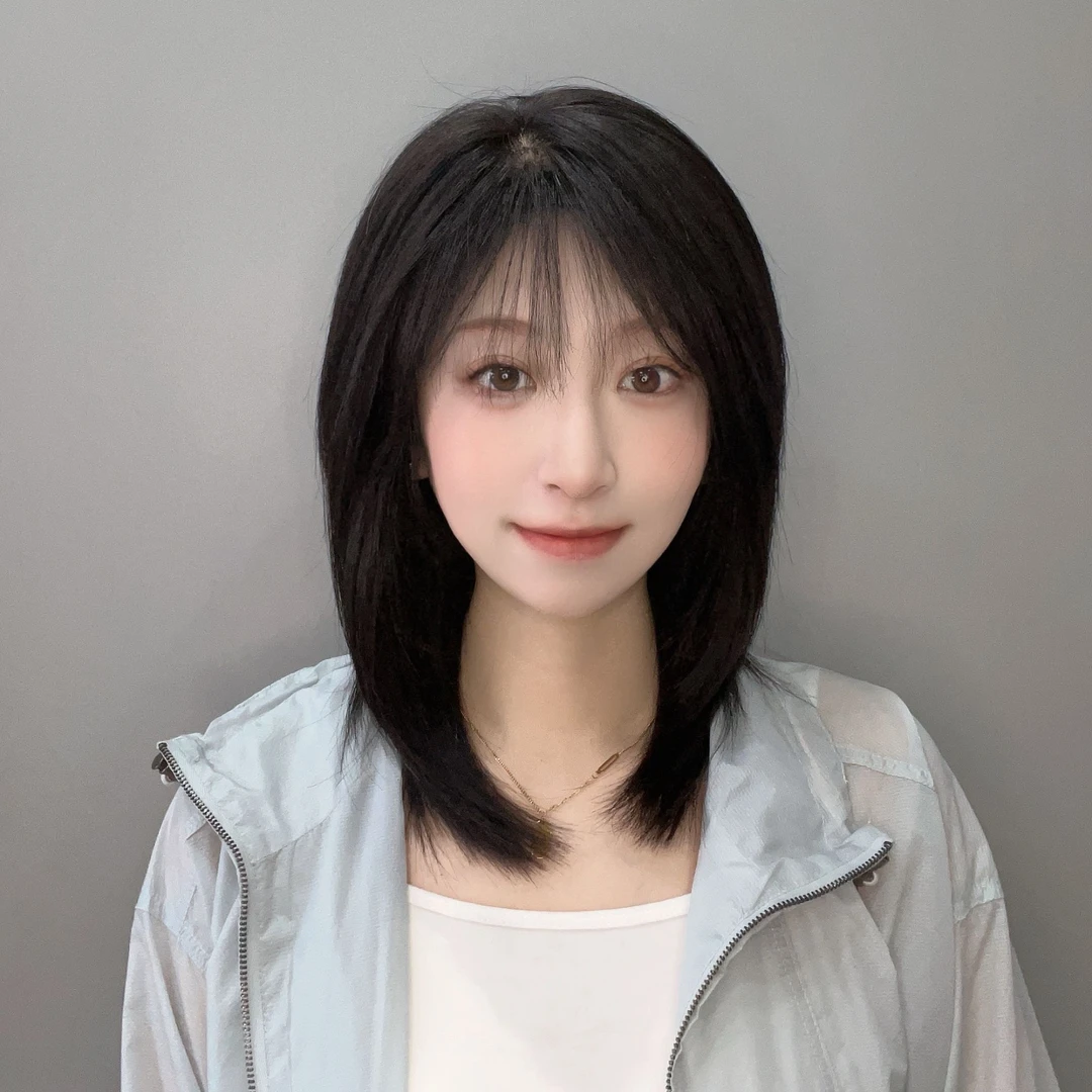 假发女全手织锁骨发递针中长发时尚夏季轻薄整顶假发头套厂家直销