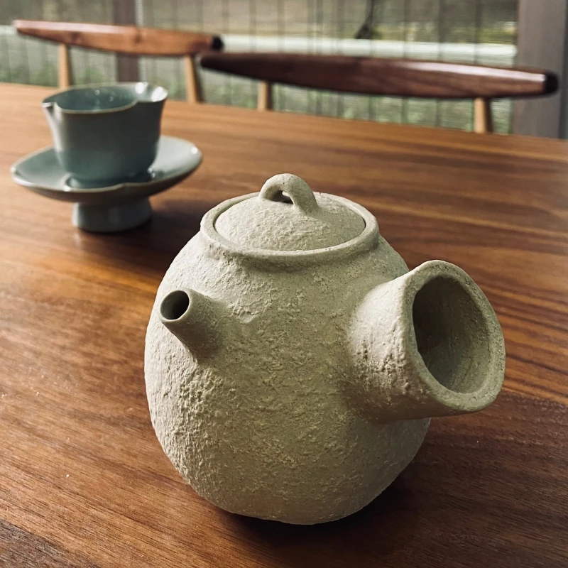 视外158黄岑 侧把急须 白泥 200cc紫砂壶高端手工茶具自营