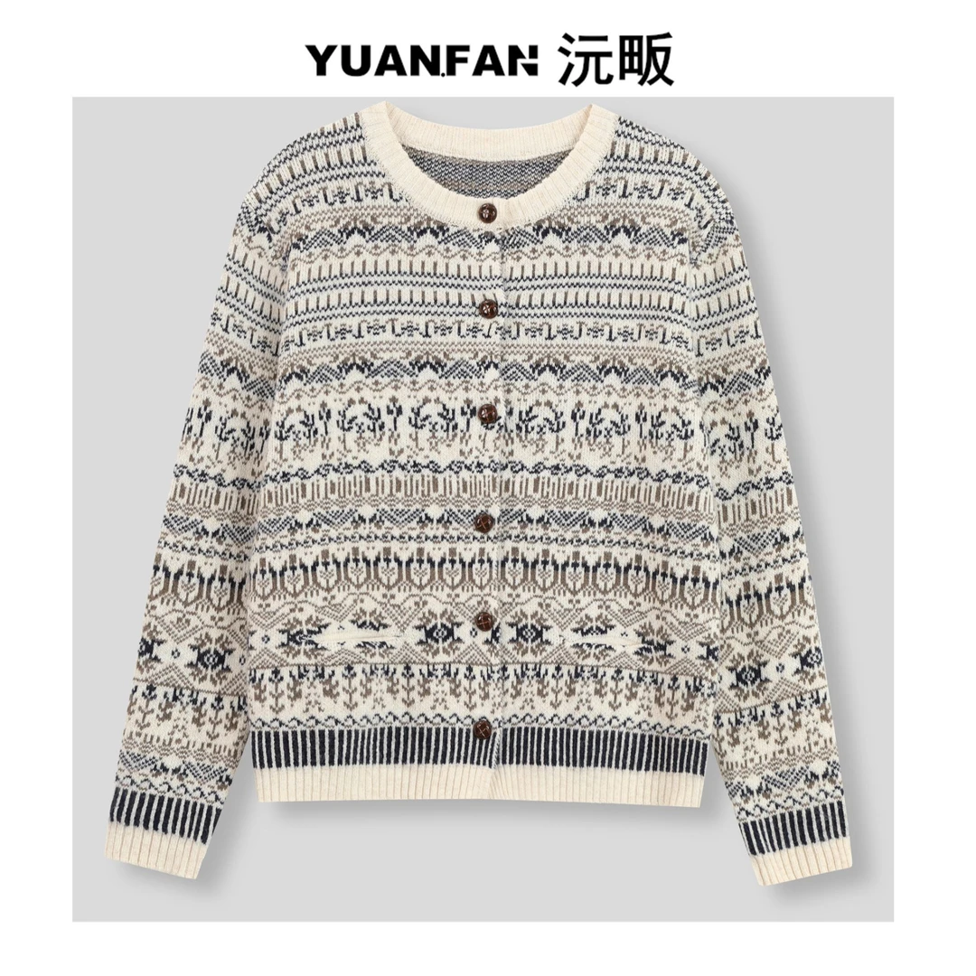 沅畈休闲舒适 针织开衫慵懒风外套