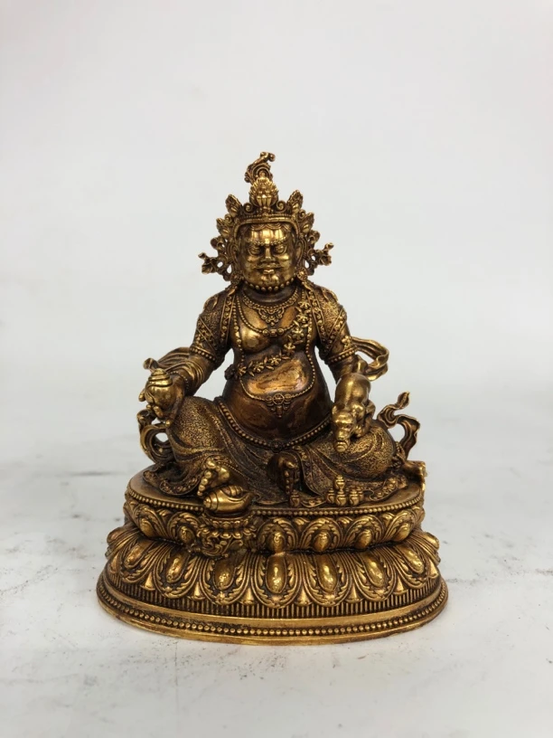 紫铜鎏金黄财神佛像