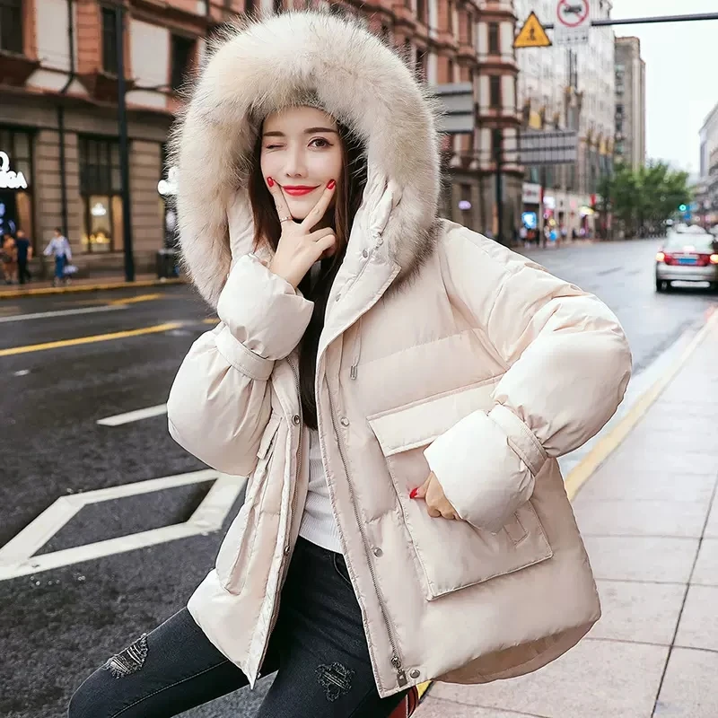 【粉丝专享】8810小个子学院风宽松bf面包服韩版羽绒服