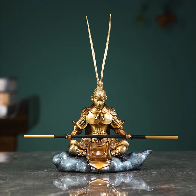 铜金岁月《车载悟空》精品黄铜摆件齐天大圣孙悟空摆件斗战胜佛