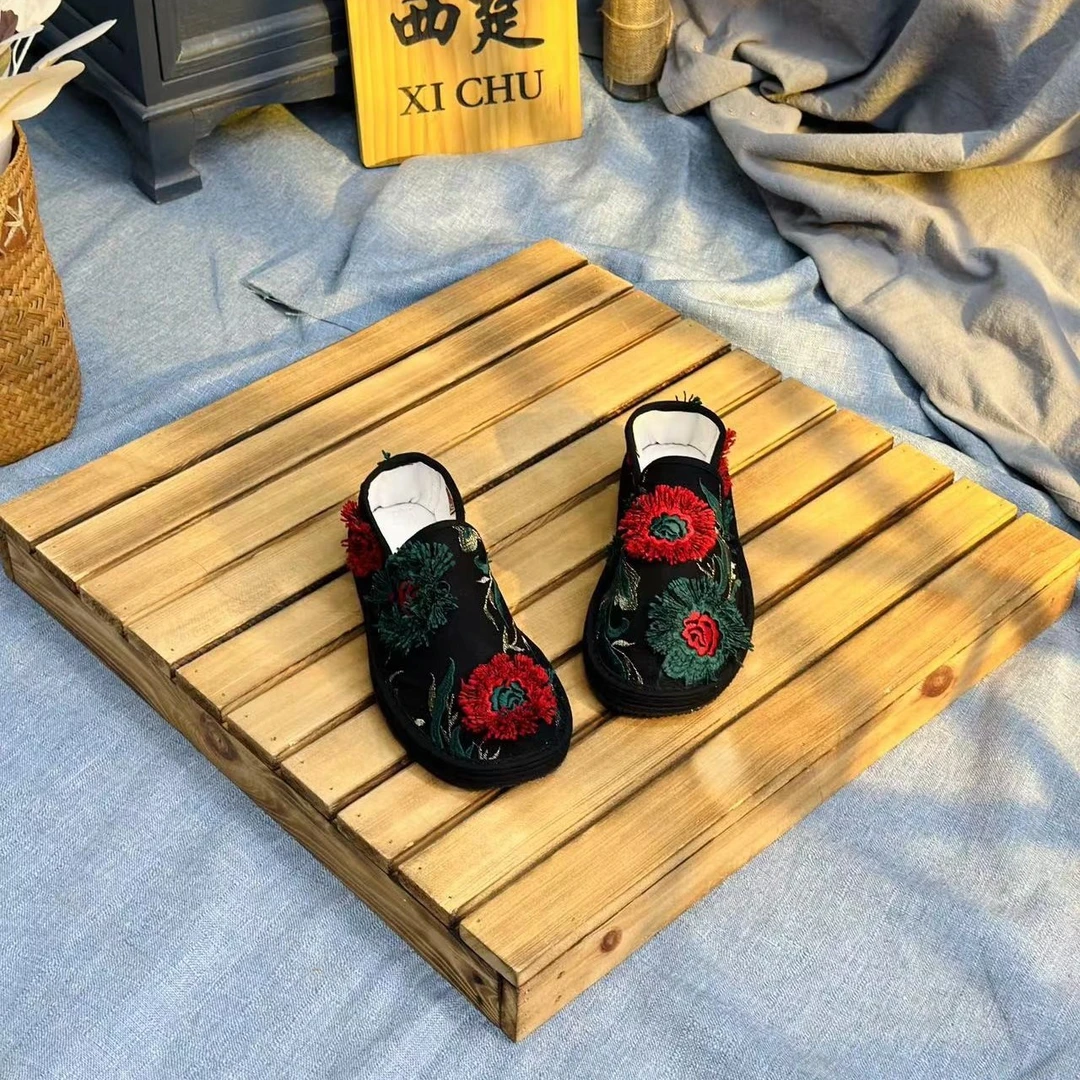 西楚蔷薇-【春季新款-西楚XICHU手工千层底布鞋】