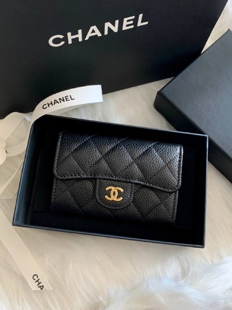 全新未使用 Chanel/香奈儿 经典黑金卡包