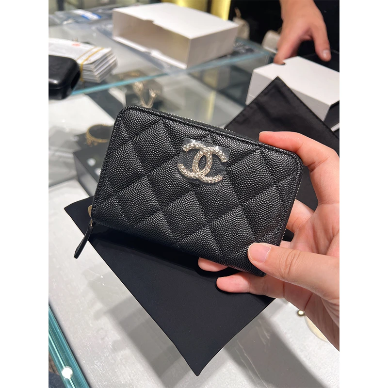 未使用 Chanel/香奈儿 拉链大logo卡包