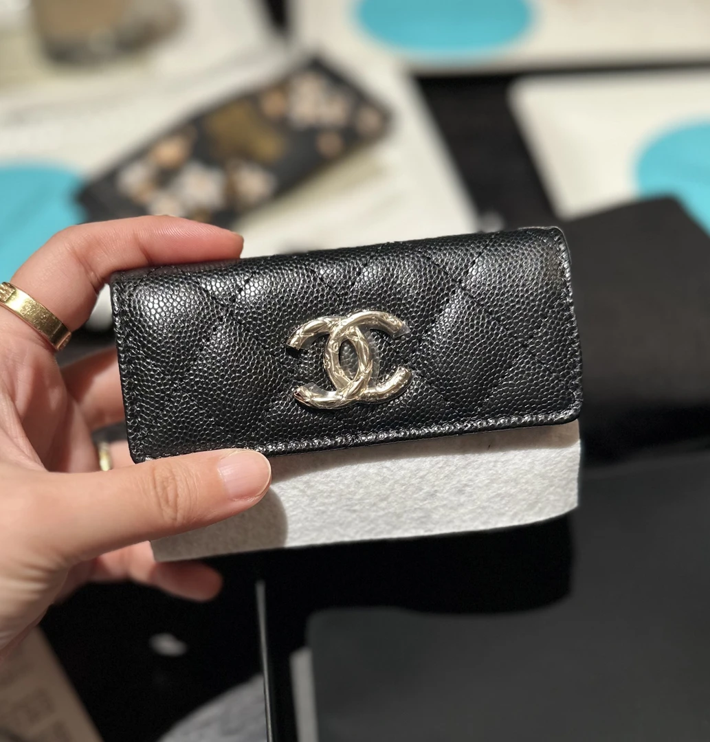 全新未使用 Chanel/香奈儿 荔枝纹卡包